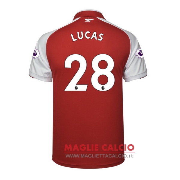 nuova maglietta arsenal 2017-2018 lucas 28 prima